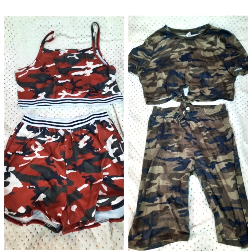 2 Crop top sets from shein